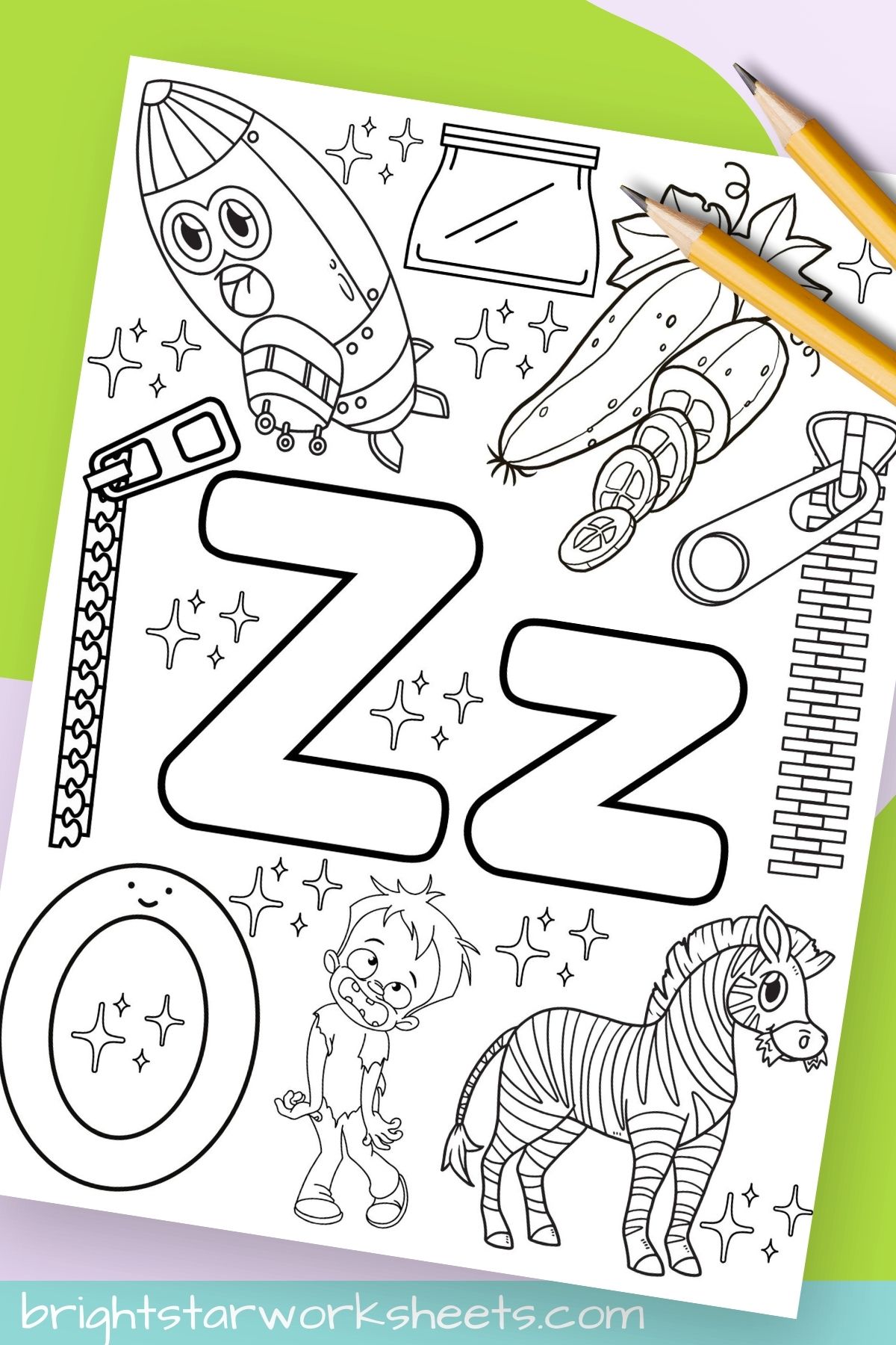 Alphabet coloring pages.