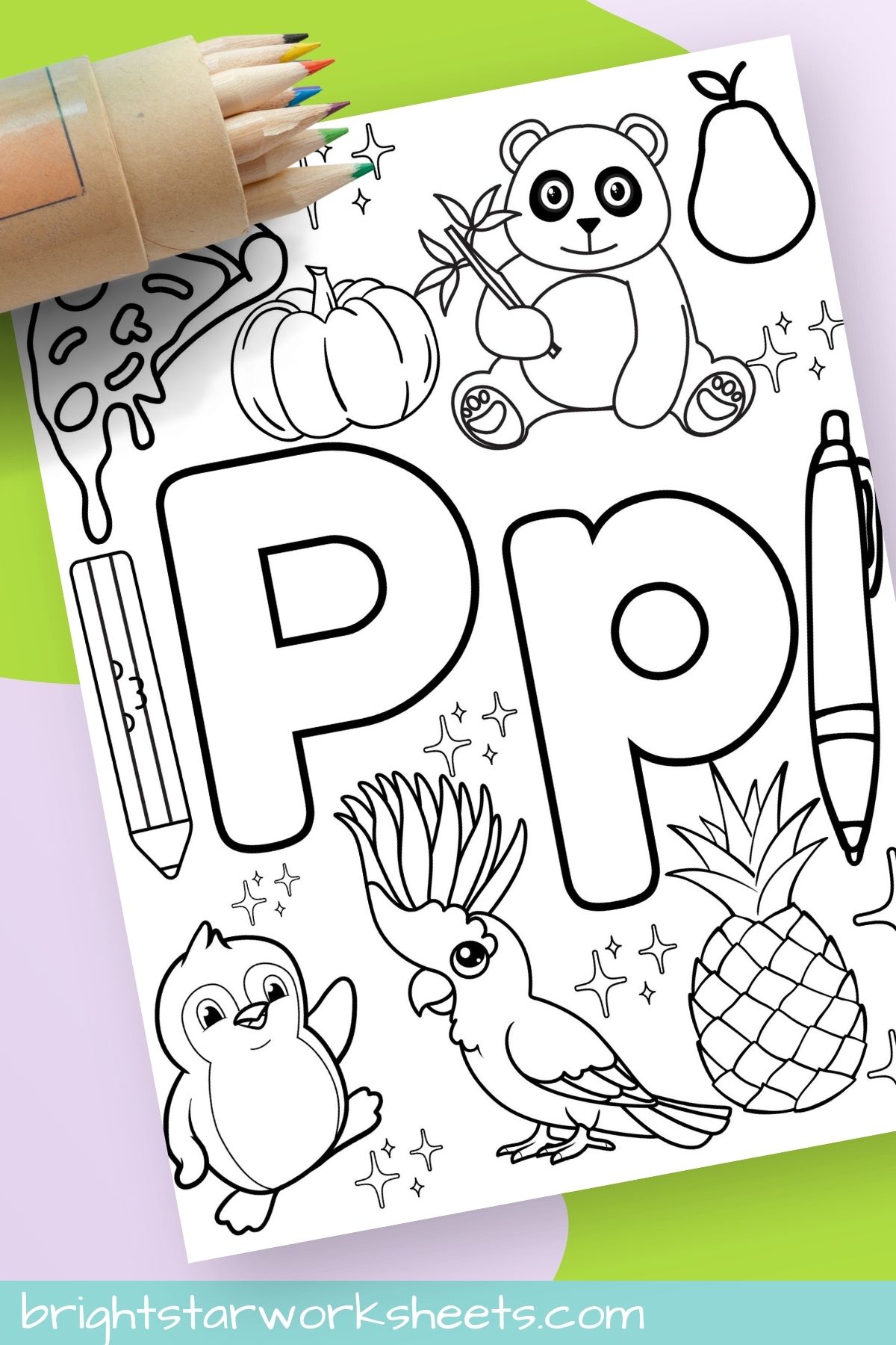 Alphabet coloring pages.